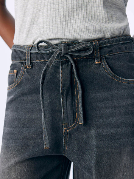 Object Wide Leg Jeans Noos - Medium Grey Denim