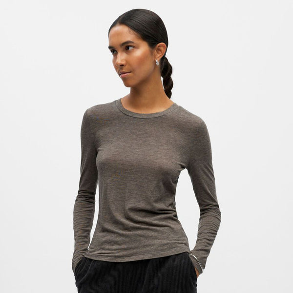 Object Zofia Long Sleeve Top - Morel
