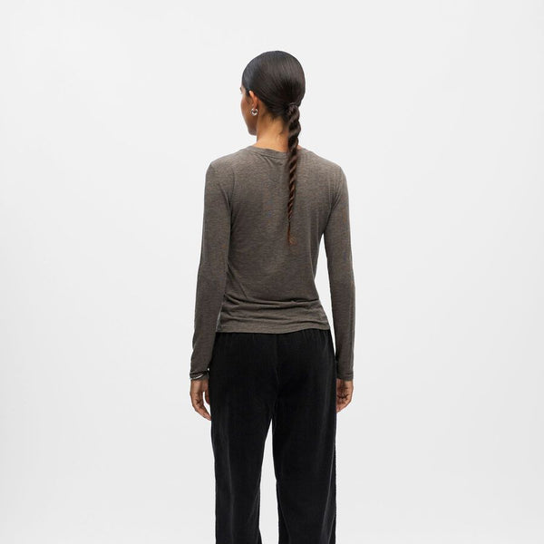 Object Zofia Long Sleeve Top - Morel