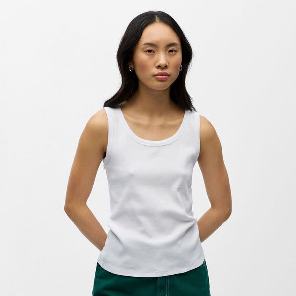 Object Moli Classic Ribbed Tank Top White