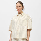 Object Cally Striped Denim Shirt