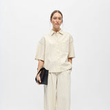 Object Cally Striped Denim Shirt