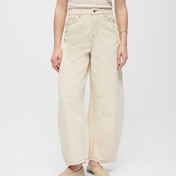 Object Mio Andrea Cropped Barrel Trousers - Birch