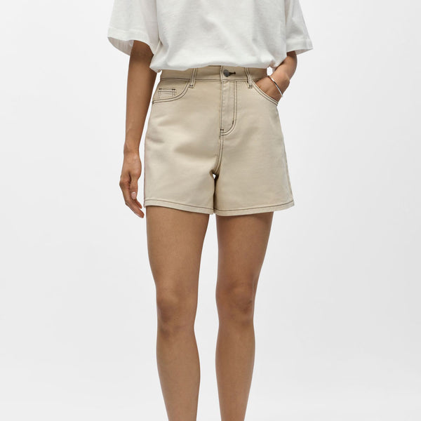 Object Andrea High Waisted Shorts - Birch