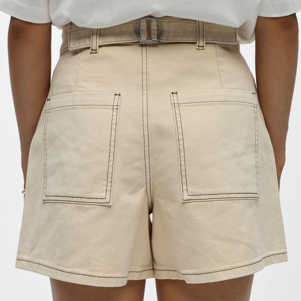 Object Andrea High Waisted Shorts - Birch