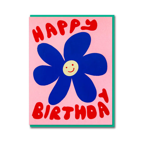 1973 Joyful Birthday Flower Card
