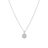 One & Eight Antique Coin Necklace - Silver