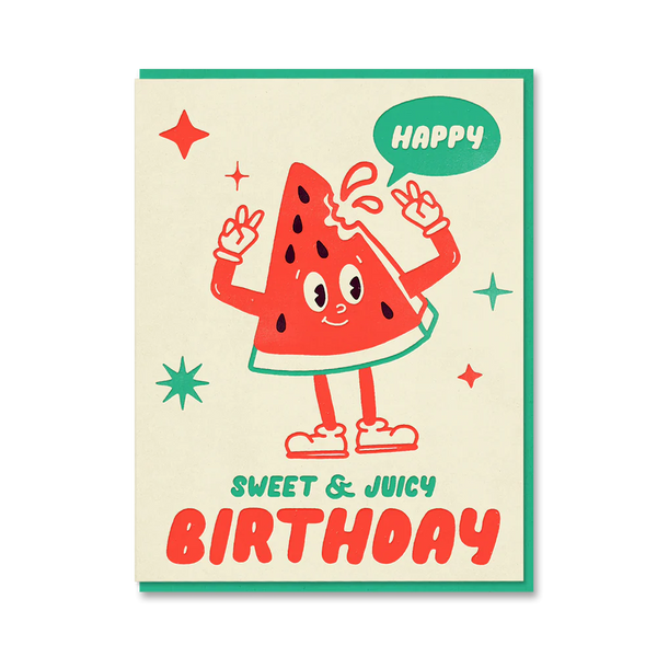 Happy Birthday Card - The Toonies: Watermelon