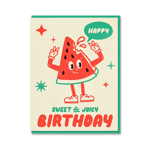 Happy Birthday Card - The Toonies: Watermelon