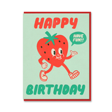 Happy Birthday Card - The Toonies: Strawberry