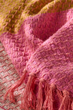 Ib Laursen Throw w/Pink, Orange, Natural & Yellow Stripe