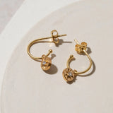 One & Eight Gold and Crystal Seren Earrings