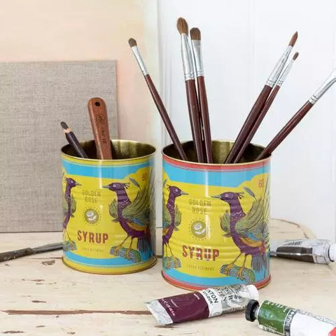 Vintage Inspired Golden Rose Syrup Storage Tins