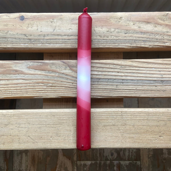 Dip Dye Dinner Candles - Rose Red