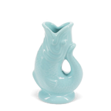 Ceramic Fish Vase Midi - Aqua Blue