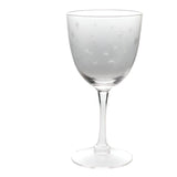 Etched Star Wine Glass