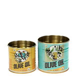 Vintage Inspired Mini Olive Oil Storage Tin