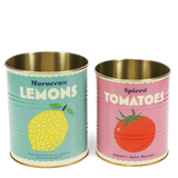 Vintage Inspired Morocan Lemon and Spiced Tomato Tins Medium