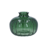 Navy Glass Ribbed Onion Bud Vase