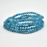 Semi Precious Gemstone Faceted Beaded Bracelet - Natural Apatite