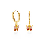 Amano Studios Vintage Butterfly Huggie Hoop Earrings