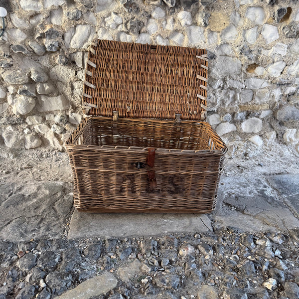 Vintage Postal Wicker Basket