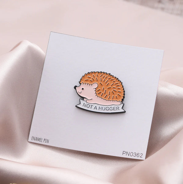Attic Creations - 'Not a Hugger Hedgehog' Pin