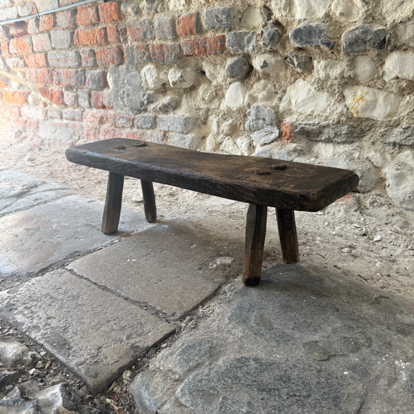 Antique Hungarian Low Stool