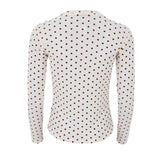 Black Colour Jennie Dotted Mesh Blouse - Cream