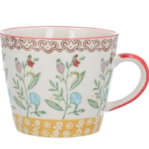 Gisela Graham Yellow Band Rosehip Mug
