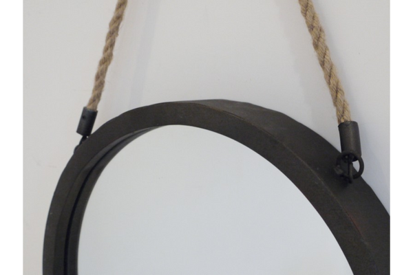 Industrial Oval Mirror