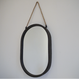 Industrial Oval Mirror