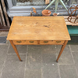 Antique Oak Side Table top view