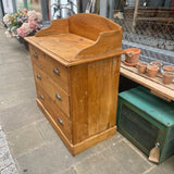 Antique pine chest of drawers right side view
