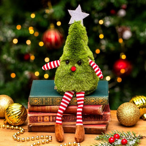 Christmas Tree Man Fabric Shelf Sitter
