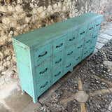 Large Vintage Indian 18 Drawer Unit