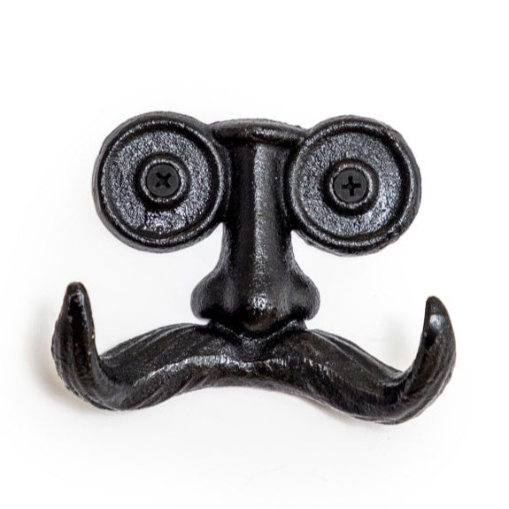 Black Cast Iron Moustache Coat Hanger