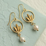 Silk Purse, Sow's Ear - Lotus Pearl Earrings