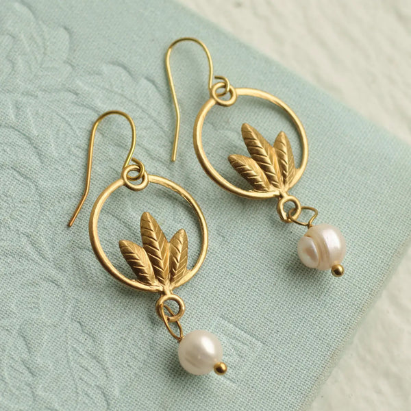 Silk Purse, Sow's Ear - Lotus Pearl Earrings
