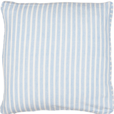 Milas Dusty Blue & White Stripes Cushion