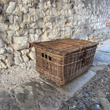 Vintage Postal Wicker Basket