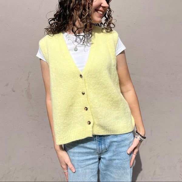 OST - Erika Kid Mohair Vest - Lemon