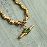 Silk Purse, Sow's Ear - Jade Bar Statement Necklace