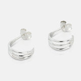 One & Eight Silver Trio Illusion Studs