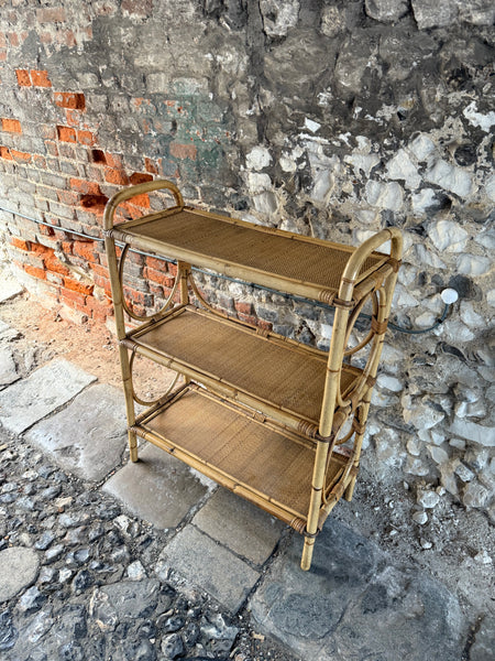 Vintage Bamboo Shelving Unit