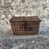 Vintage Postal Wicker Basket