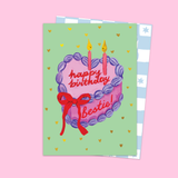 Happy Birthday Bestie Cake Card