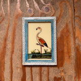 Vintage Glass Framed Painting Animals - Medium