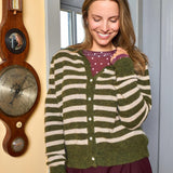 Black Colour Dell Puff Cardigan - Army