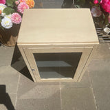 Vintage painted medicine cabinet top view